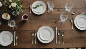 manger sur une table en bois sans nappe