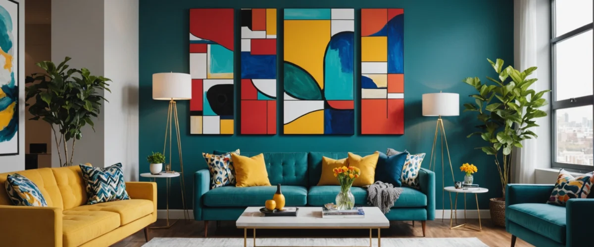 décoration murale en couleur