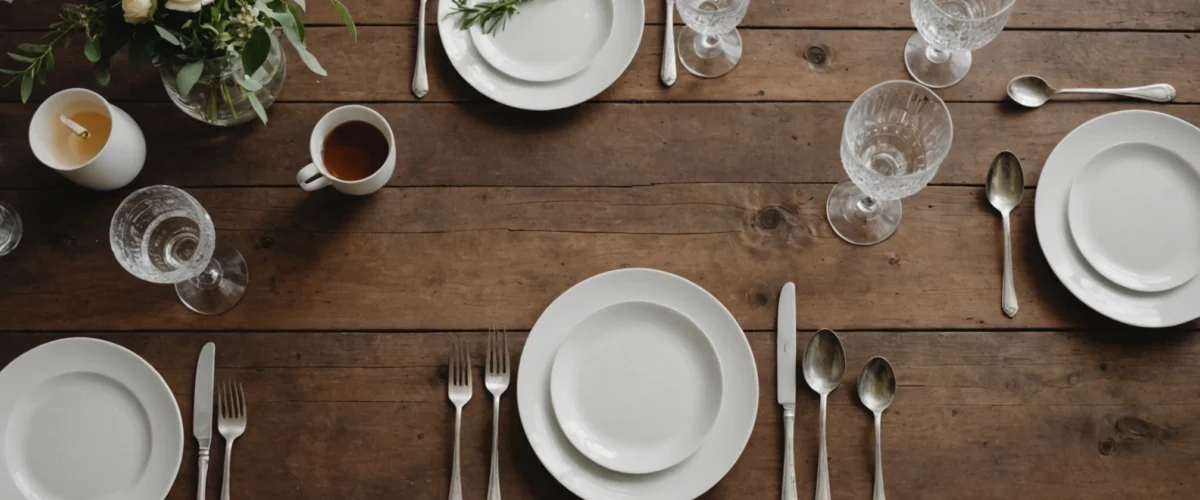 manger sur une table en bois sans nappe