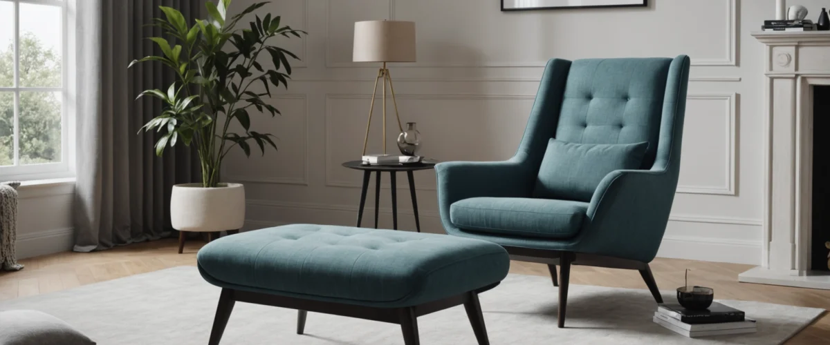 fauteuil avec repose-pied moderne